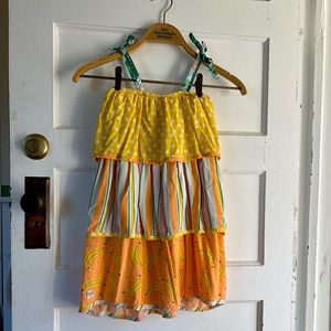 Wildflowers Spring Break Banana print Dress girls size 6